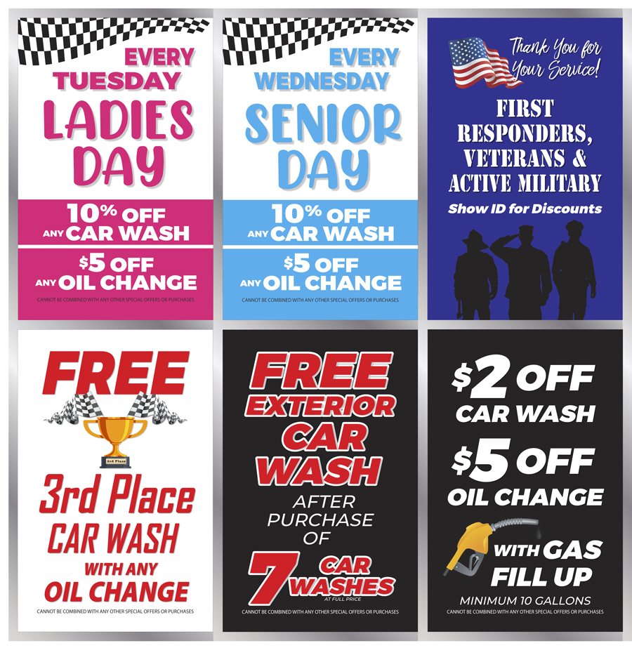 Cross County Car Wash daily specials, discounts, and deals