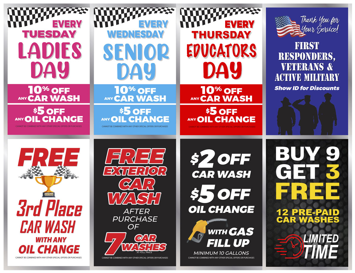 Cross County Car Wash daily specials, discounts, and deals
